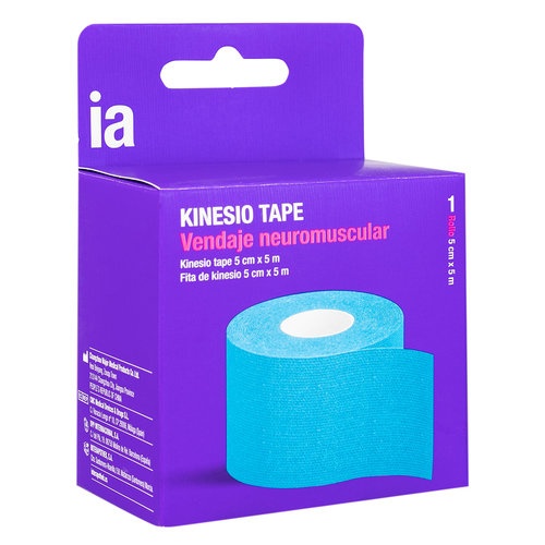 Interapothek vendaje kinesio tape  1 unidad 5 m x 5 cm color azul