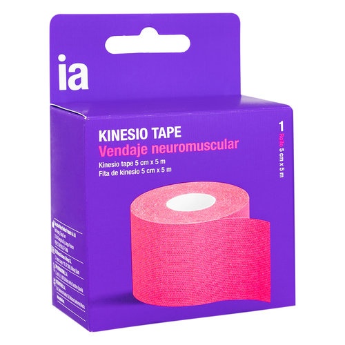 Interapothek vendaje kinesio tape  1 unidad 5 m x 5 cm color fucsia