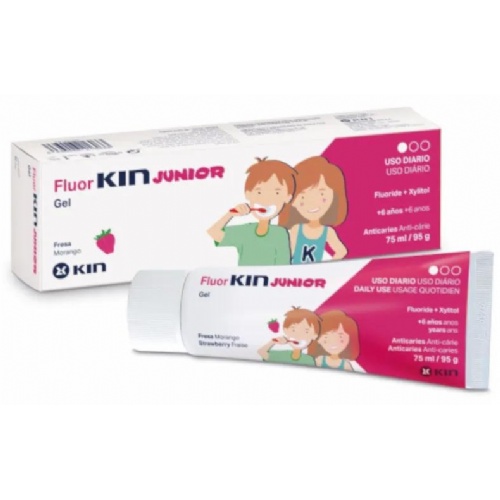Fluor kin junior gel  1 tubo 75 ml sabor fresa
