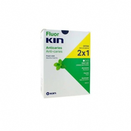 Fluorkin enjuague anticar.500ml pack 2x1