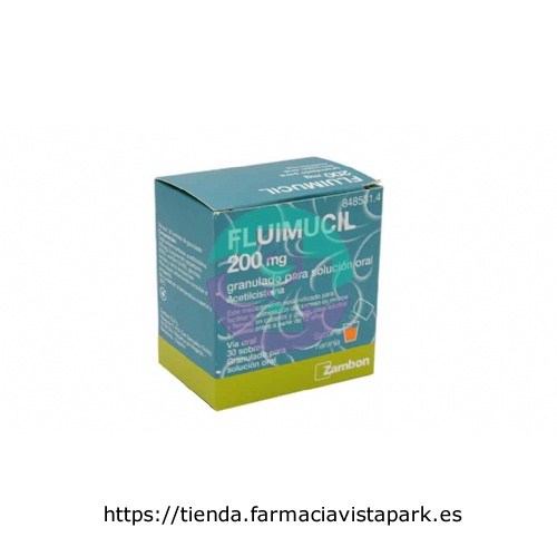 FLUIMUCIL 200 mg GRANULADO PARA SOLUCION ORAL , 30 sobres