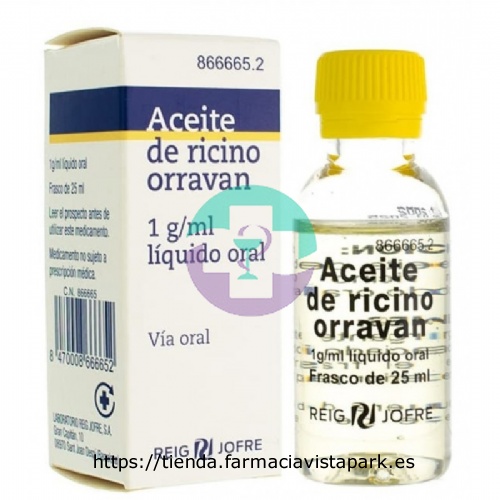 ACEITE DE RICINO REIG JOFRE 1G/ML LIQUIDO ORAL, 1 frasco de 25 ml