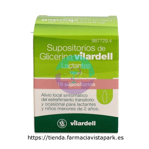 SUPOSITORIOS DE GLICERINA VILARDELL LACTANTES, 15 supositorios