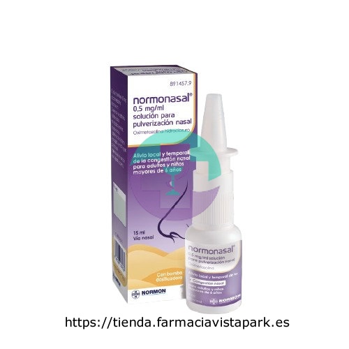 NORMONASAL 0,5 mg/ml SOLUCION PARA PULVERIZACION NASAL , frasco 15 ml