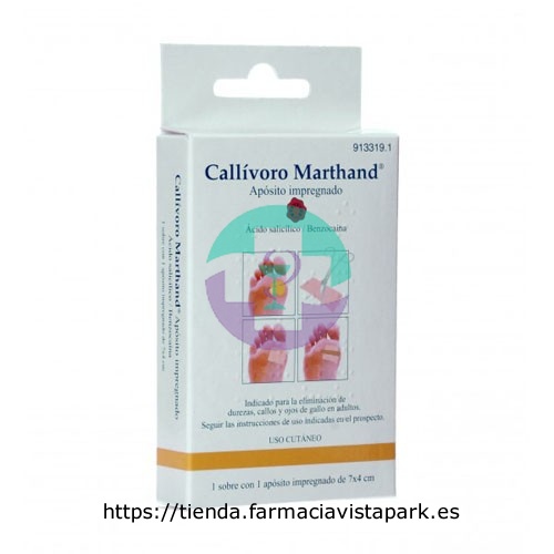 CALLÍVORO MARTHAND APÓSITO IMPREGNADO , 1 apósito de 7 x 4 cm