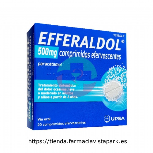 EFFERALDOL 500 mg COMPRIMIDOS EFERVESCENTES, 20 comprimidos