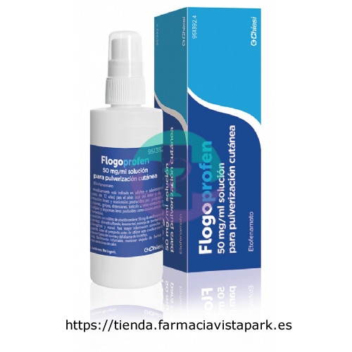 FLOGOPROFEN 50 mg/ml SOLUCION PARA PULVERIZACION CUTANEA , 1 frasco de 100 ml