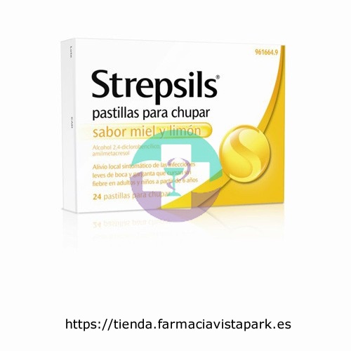 STREPSILS PASTILLAS PARA CHUPAR SABOR MIEL Y LIMON , 24 pastillas