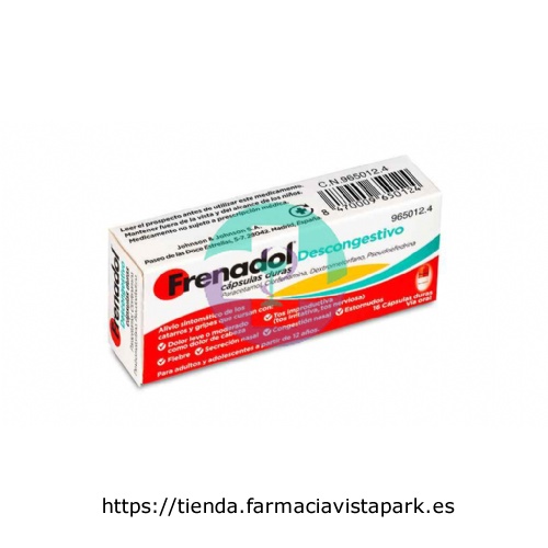 FRENADOL DESCONGESTIVO CAPSULAS DURAS, 16 cápsulas