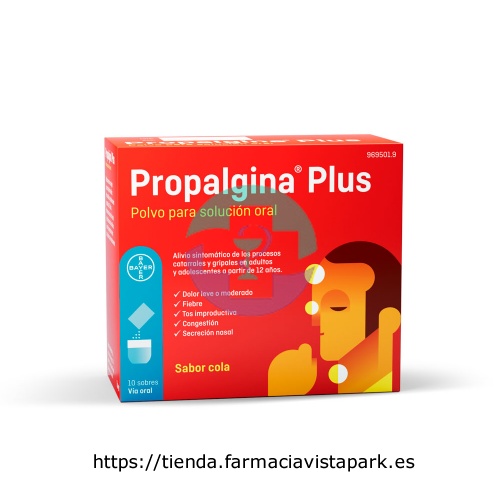 PROPALGINA PLUS POLVO PARA SOLUCIÓN ORAL, 10 sobres