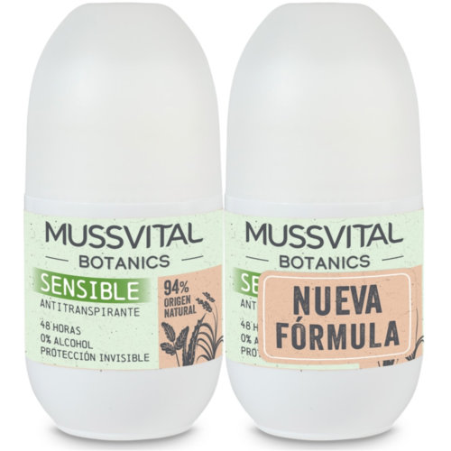 Mussvital dermactive desodorante antitranspirante sensible aloe vera  1 roll on 75 ml