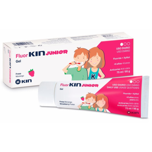 Fluor kin junior gel  1 tubo 75 ml sabor fresa