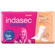 Compresa perdidas leves indasec discreet maxi 15 unidades - indasec discreet