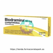 BIODRAMINA 50 mg COMPRIMIDOS , 12 comprimidos