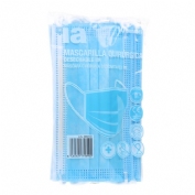 Mascarilla quirurgica desechable adulto iir interapothek 10 unidades color azul - interapothek
