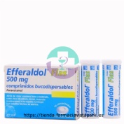 EFFERALDOL FLAS 500 MG COMPRIMIDOS BUCODISPERSABLES, 16 comprimidos (8 + 8)