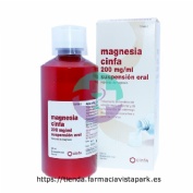 MAGNESIA CINFA 200 mg/ ml SUSPENSION ORAL, 1 frasco de 260 ml
