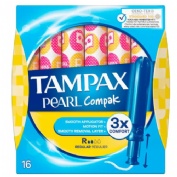 Tampax compak pearl tampon 100%algodon  16 unidades regular