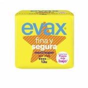 Compresas evax fina y segura maxi sin alas 14u