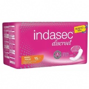 Compresa perdidas leves indasec discreet maxi 15 unidades - indasec discreet