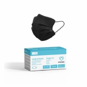 Mascarilla quirurgica negra 10ud
