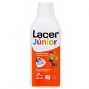 Fluor lacer junior enjuague bucal de uso diario  1 envase 500 ml sabor fresa